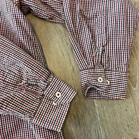 Mens Izod Red/Blue Checkered Button Up Shirt - 3XLT - Picture 4 of 7